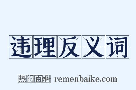 违理反义词是什么意思的图片